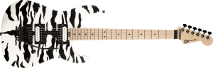 Charvel Satchel Signature Pro-Mod DK22 HH FR M, Maple Fingerboard, Satin White Bengal  2969001576