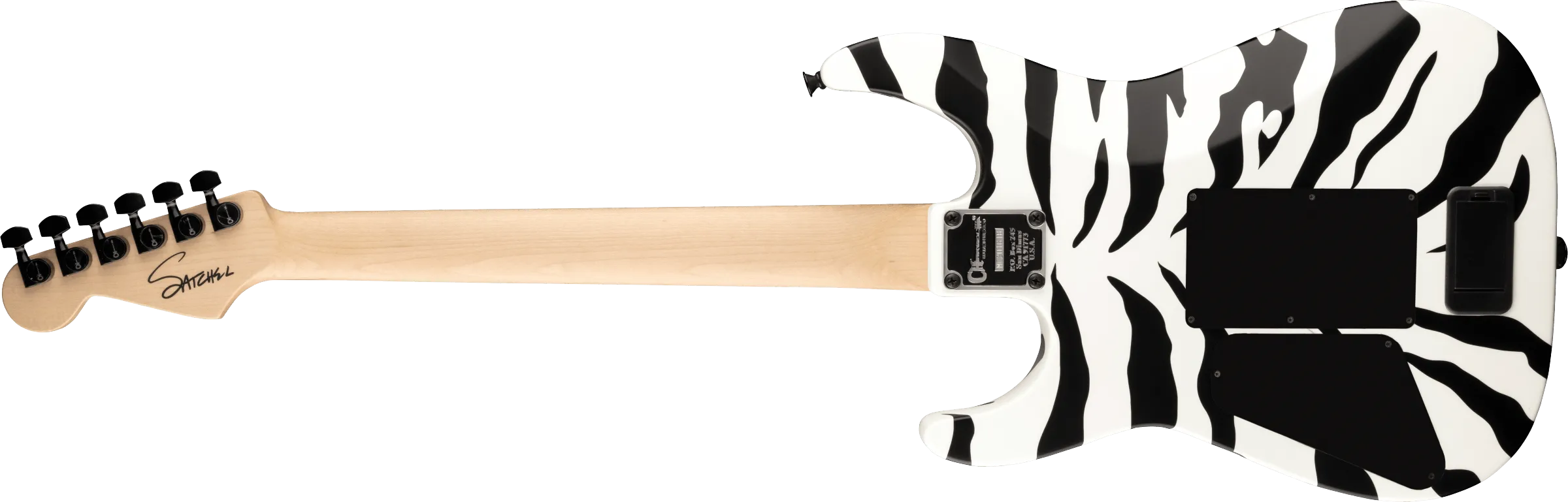 Charvel Satchel Signature Pro-Mod DK22 HH FR M, Maple Fingerboard, Satin White Bengal  2969001576