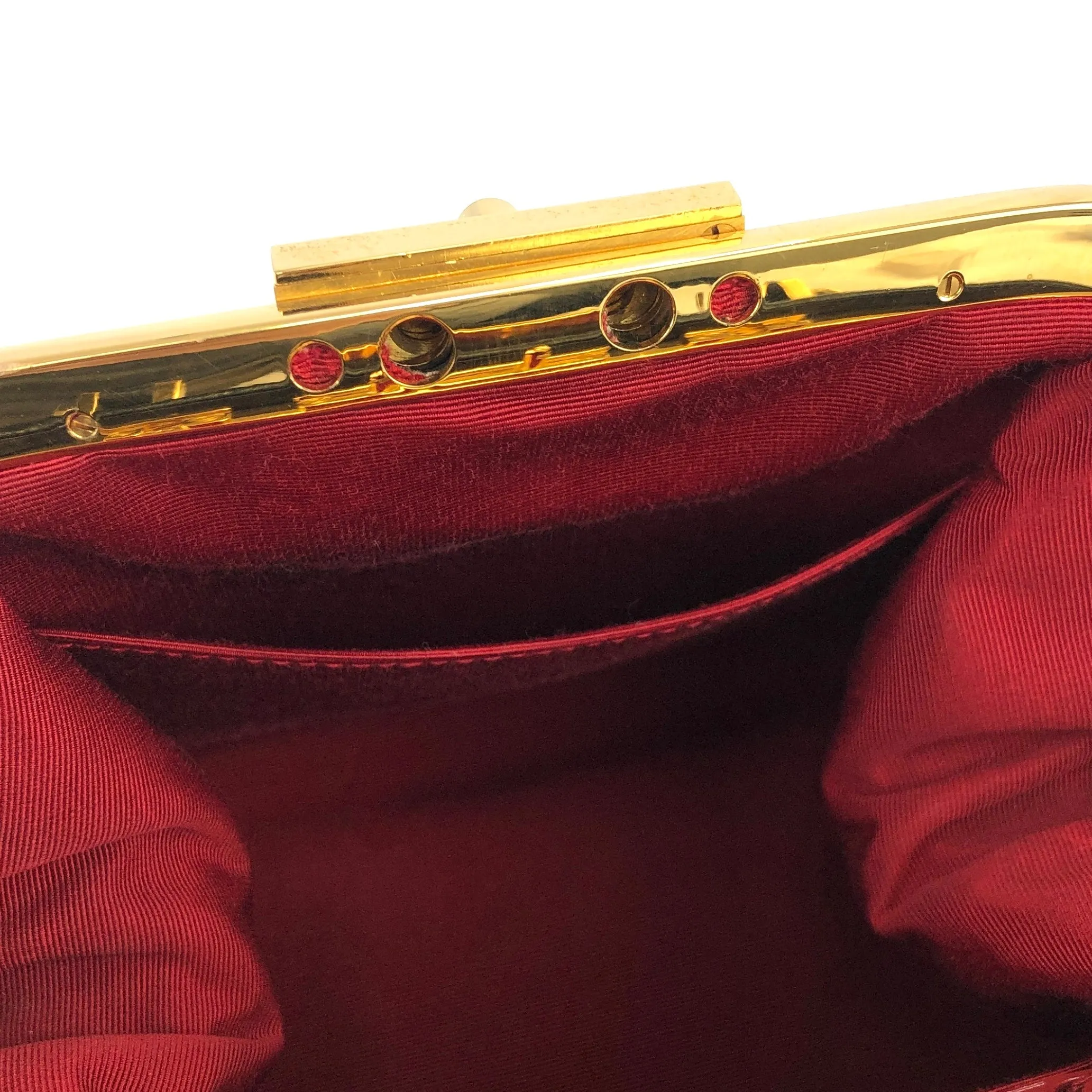 Christian Dior Gancini Clasp Handbag Shoulder bag Black Old Vintage bipezi