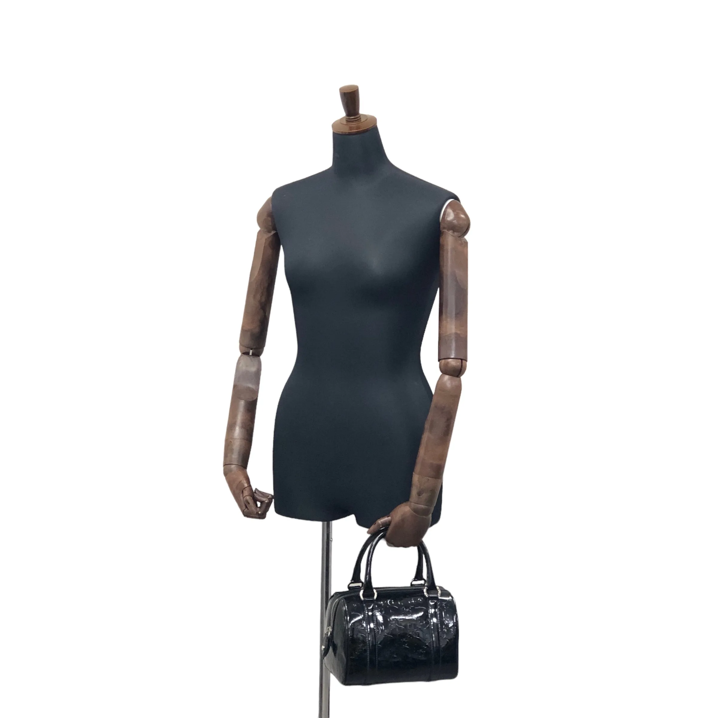 Christian Dior Trotter Patent Leather Handbag Boston bag Black Vintage ckzjdp