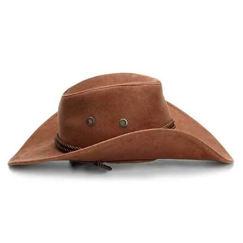 Classic Faux Leather Western Beach Sun Bucket Caps