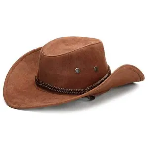 Classic Faux Leather Western Beach Sun Bucket Caps