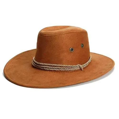 Classic Faux Leather Western Beach Sun Bucket Caps