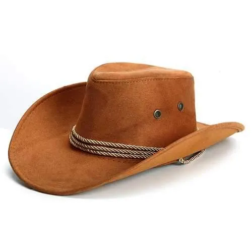 Classic Faux Leather Western Beach Sun Bucket Caps
