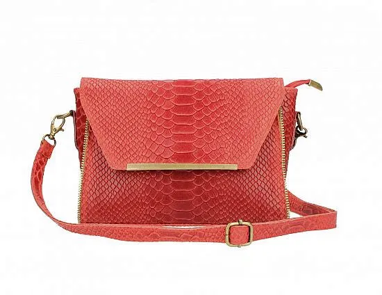 Classy & Chic, Embossed Exotic Print Handbag