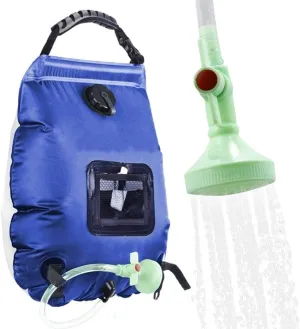 CLICIC Solar Shower Bag 5 gallons/20L Solar Heating Shower Bag with Removable Hose and On-Off Switchable Shower Head for Outdoor Camping Beach Swimming Traveling Hiking