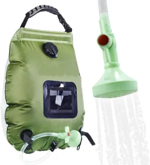 CLICIC Solar Shower Bag 5 gallons/20L Solar Heating Shower Bag with Removable Hose and On-Off Switchable Shower Head for Outdoor Camping Beach Swimming Traveling Hiking