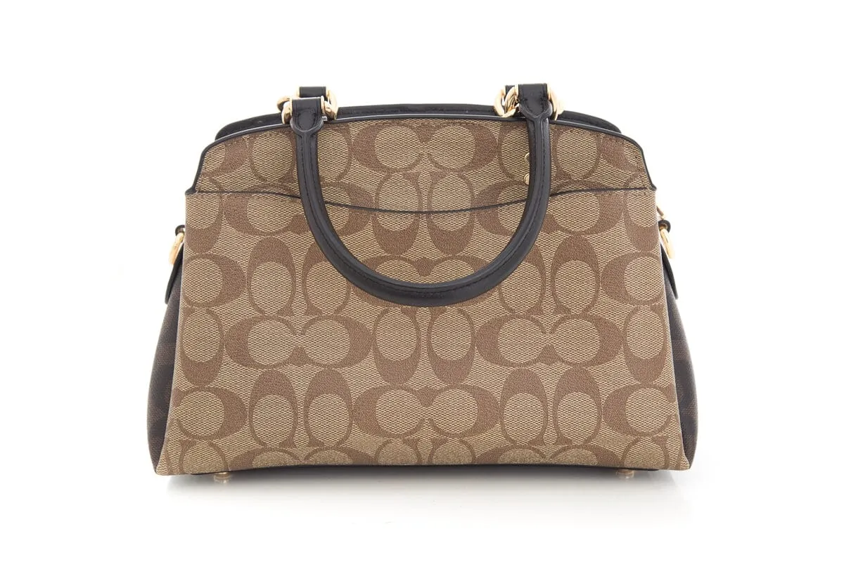 Coach Brown Monogram Cartable Mini Sierra Leather Cross-Body