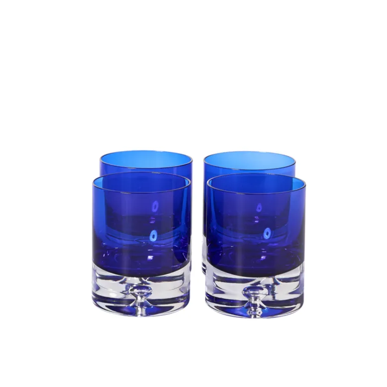 Cobalt Block Crystal Cocktail Set - Set of 10