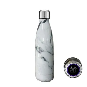 Color: GRAY MARBLE # 6 - Aquaala UV Water Bottle With Temp Cap
