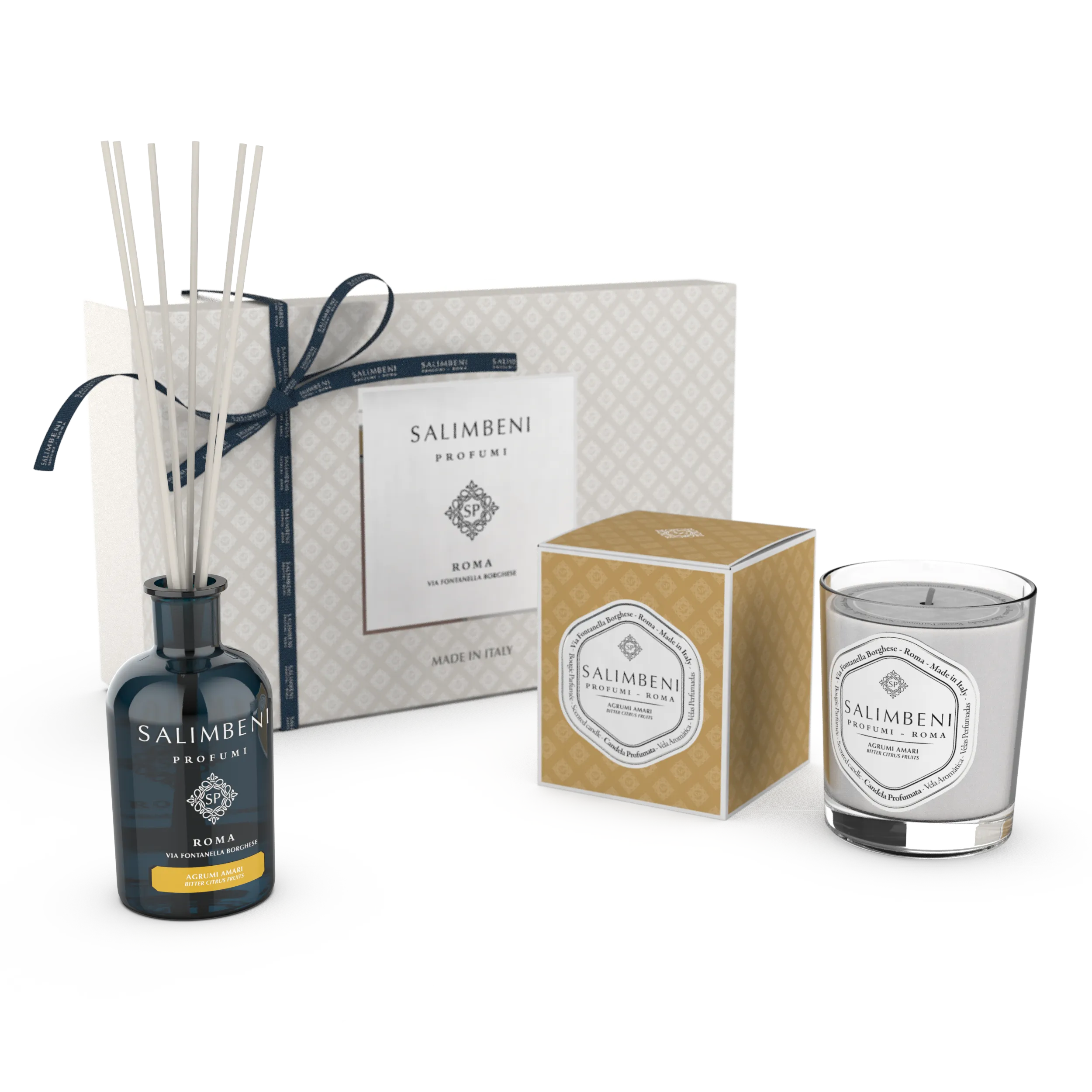Confezione Regalo A SCELTA (Diffusore a Bastoncini da 100 ml   Candela Profumata 190 gr)