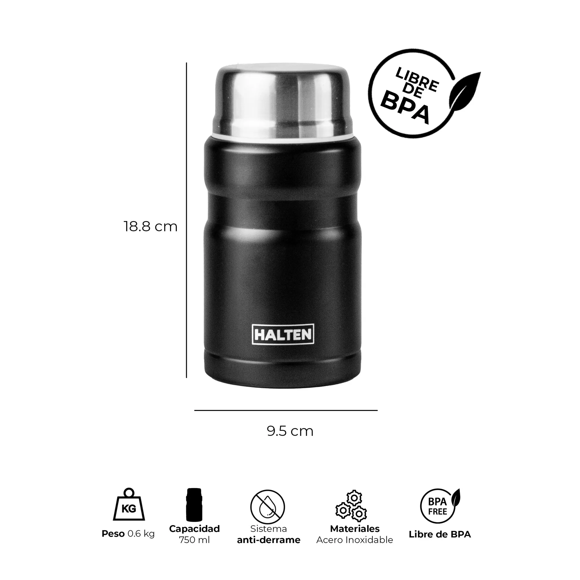 Contenedor Térmico Para Alimentos 750ml