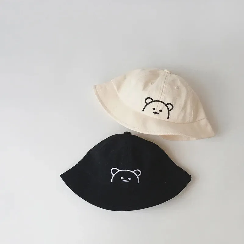 Cream Bear Sun Bucket Hat