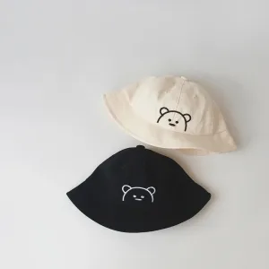 Cream Bear Sun Bucket Hat