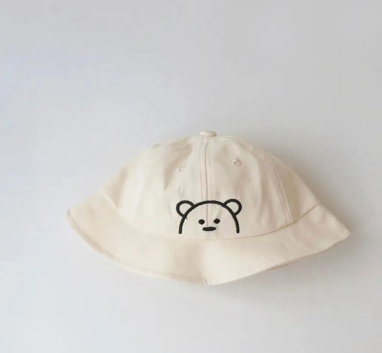 Cream Bear Sun Bucket Hat