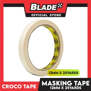 Croco Tape Masking Tape 12mm x 25yards (Beige) General Purpose for Home and Office use