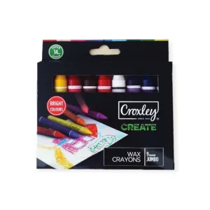 Croxley Jumbo Wax Crayons Set Of 9