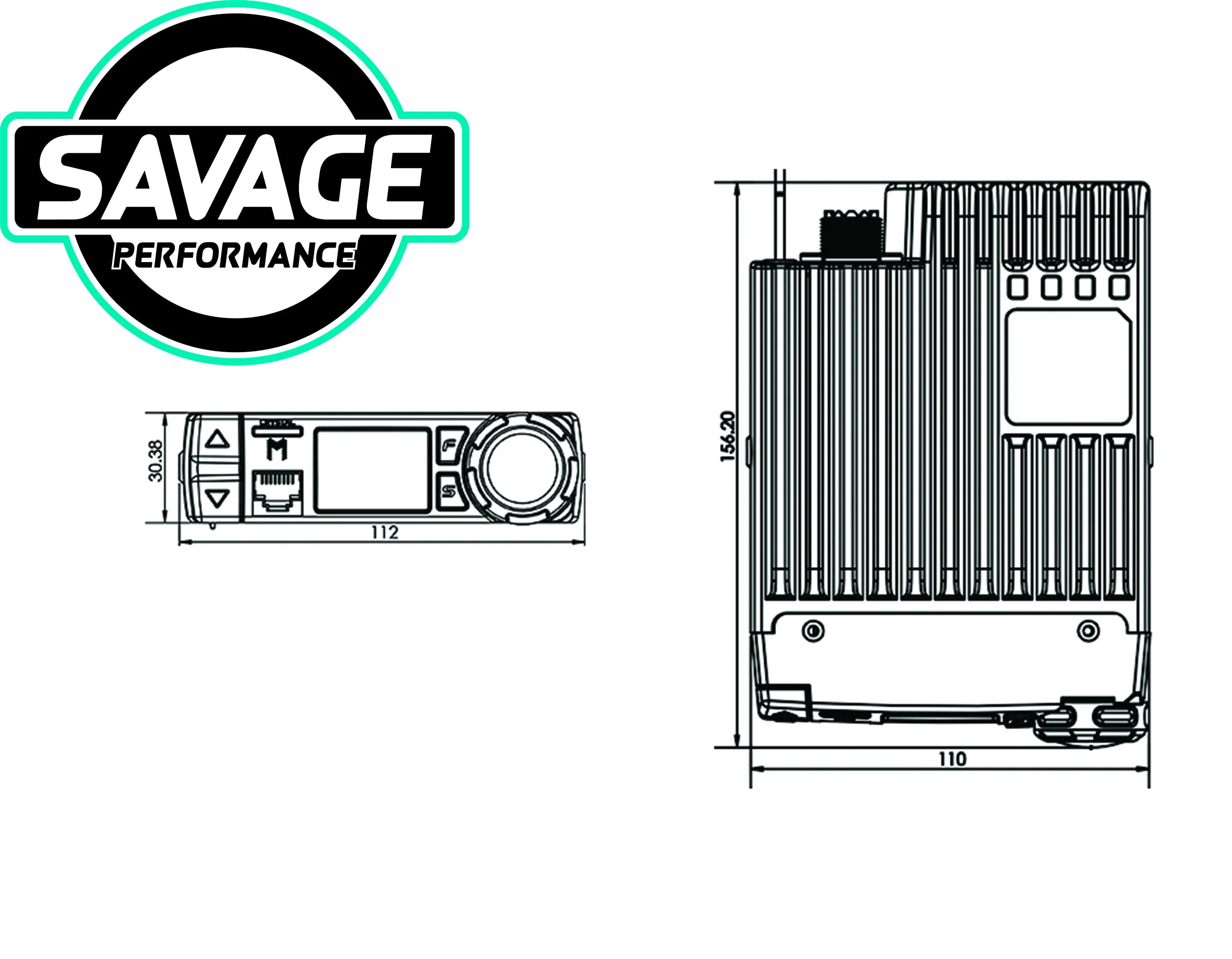 Crystal Compact 80 channel UHF CB Radio DB477A