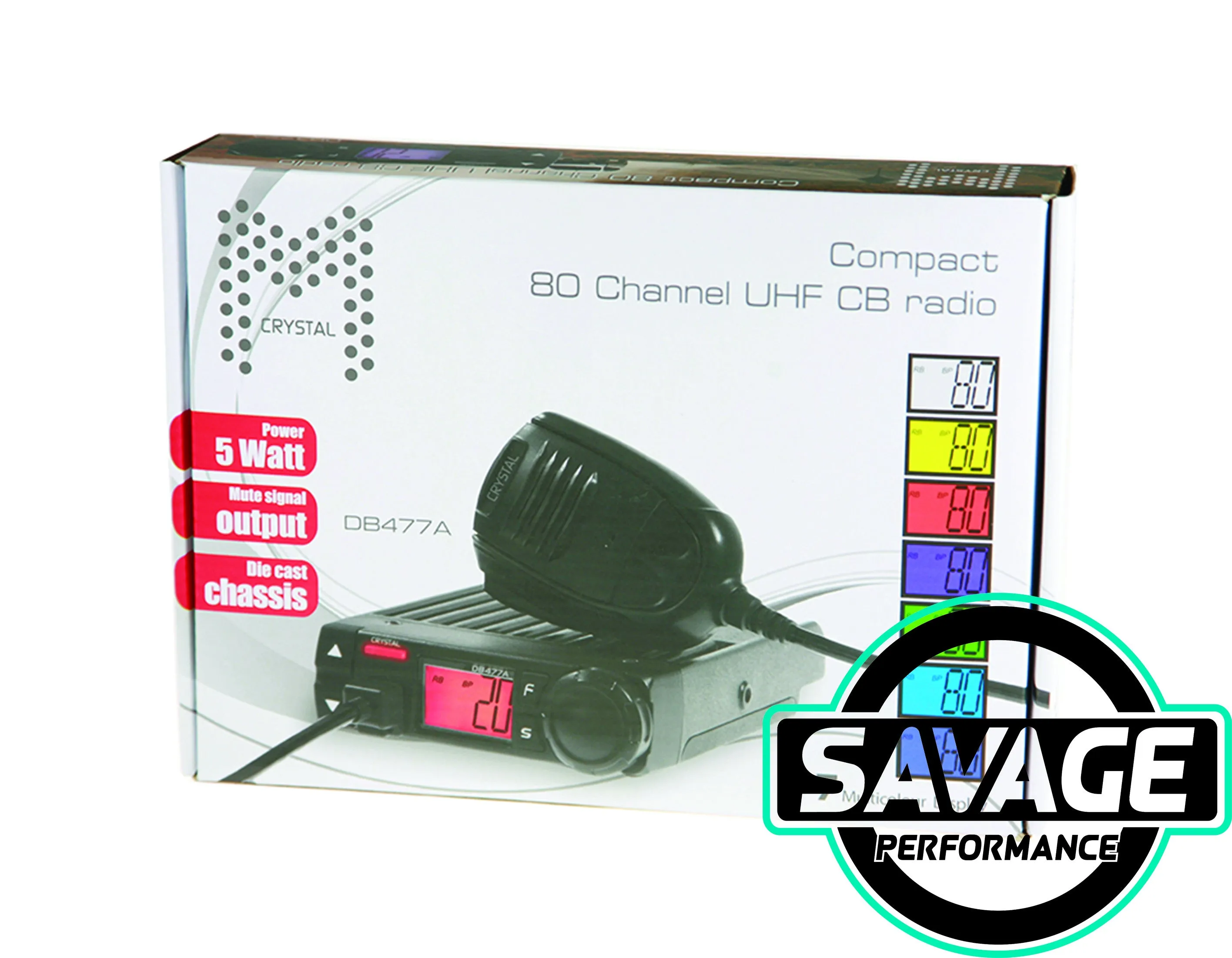 Crystal Compact 80 channel UHF CB Radio DB477A