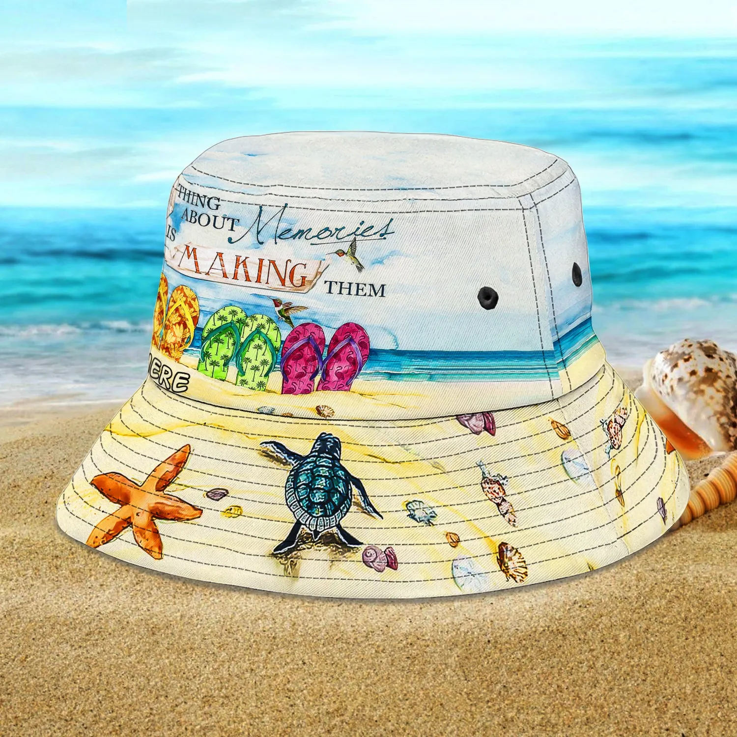 Custom Bucket Hat - Beach - Urt96