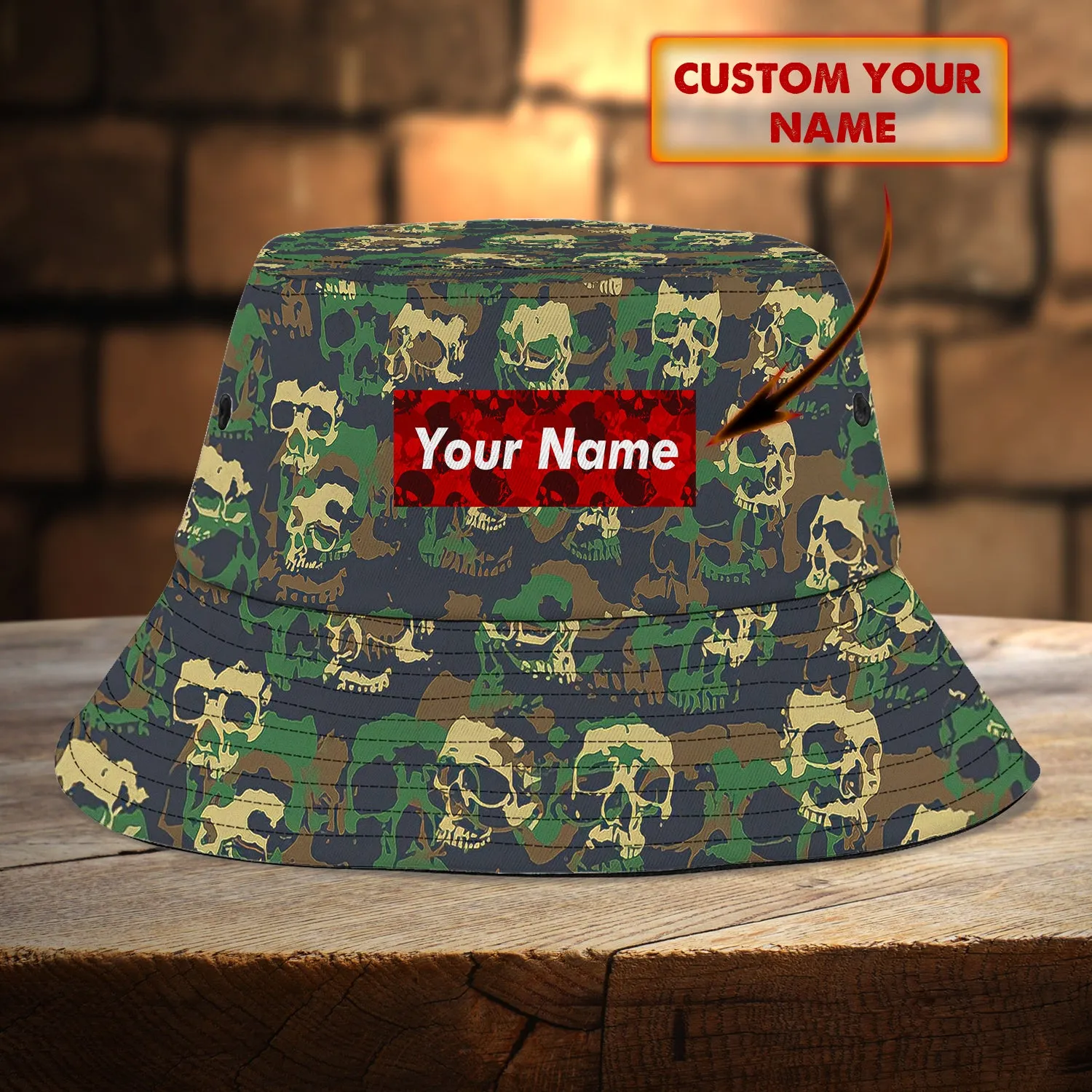 Custom Bucket Hat - Skull - Vhv-bucket-002