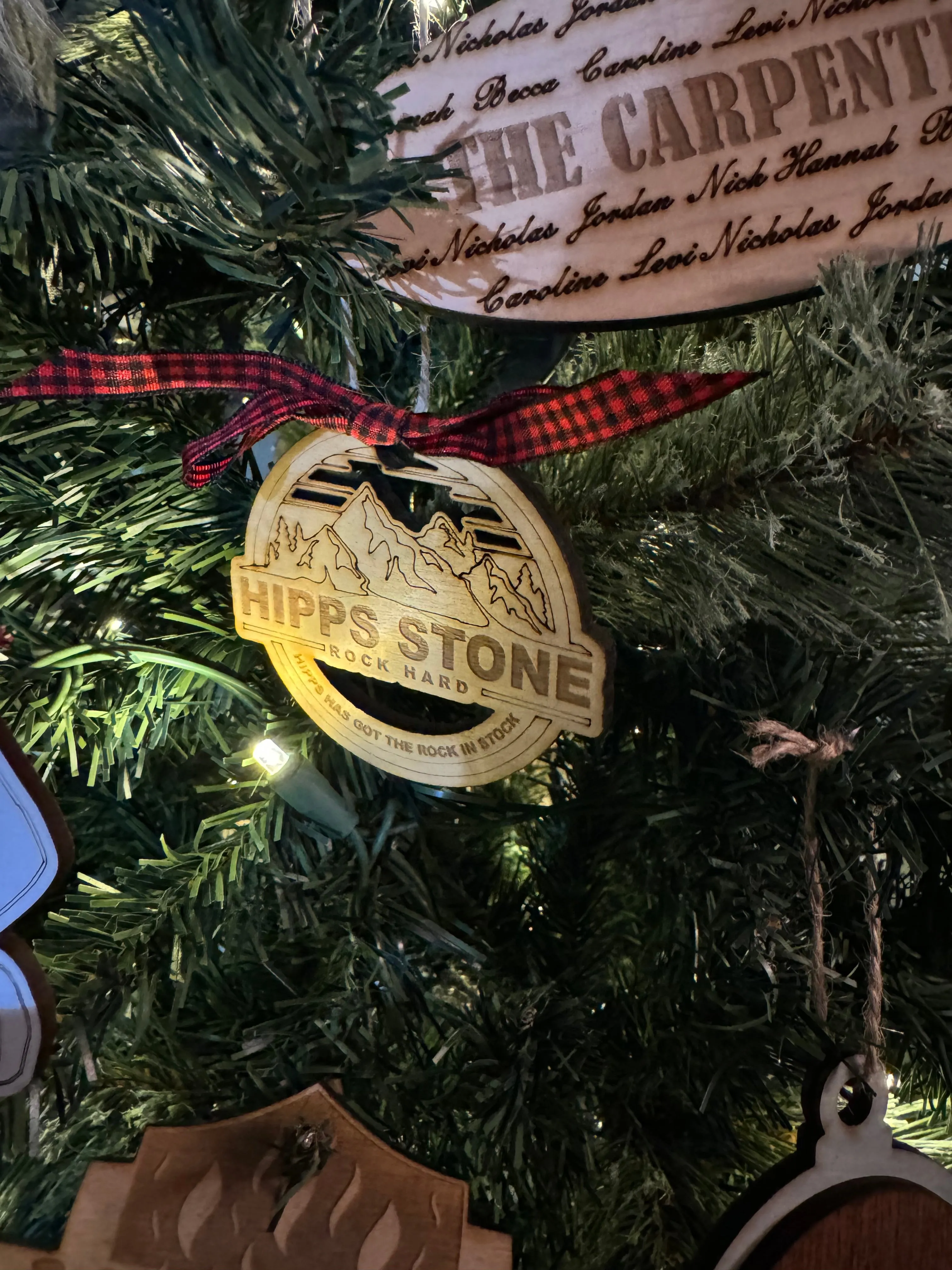 Custom Wooden Business Logo Ornament