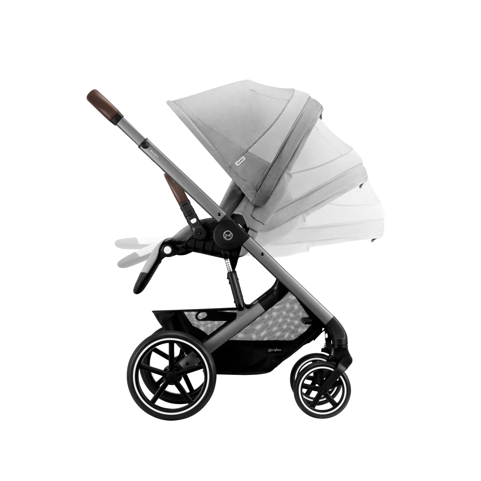Cybex Balios S Lux Bundle with Aton B2 Car Seat & Base - Lava Grey/Silver Frame