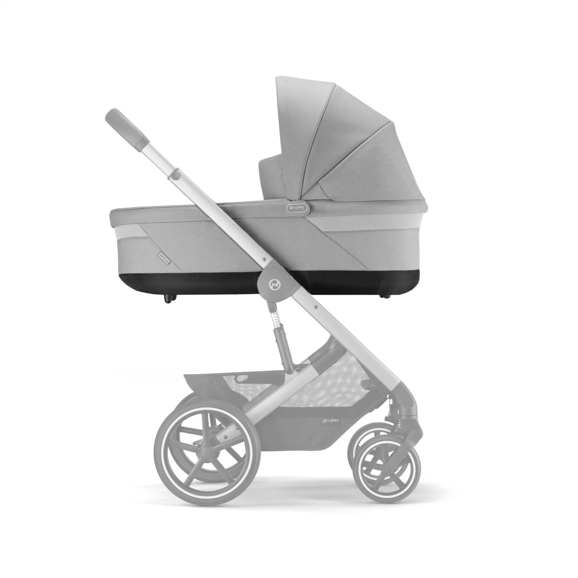 Cybex Balios S Lux Bundle with Aton B2 Car Seat & Base - Lava Grey/Silver Frame