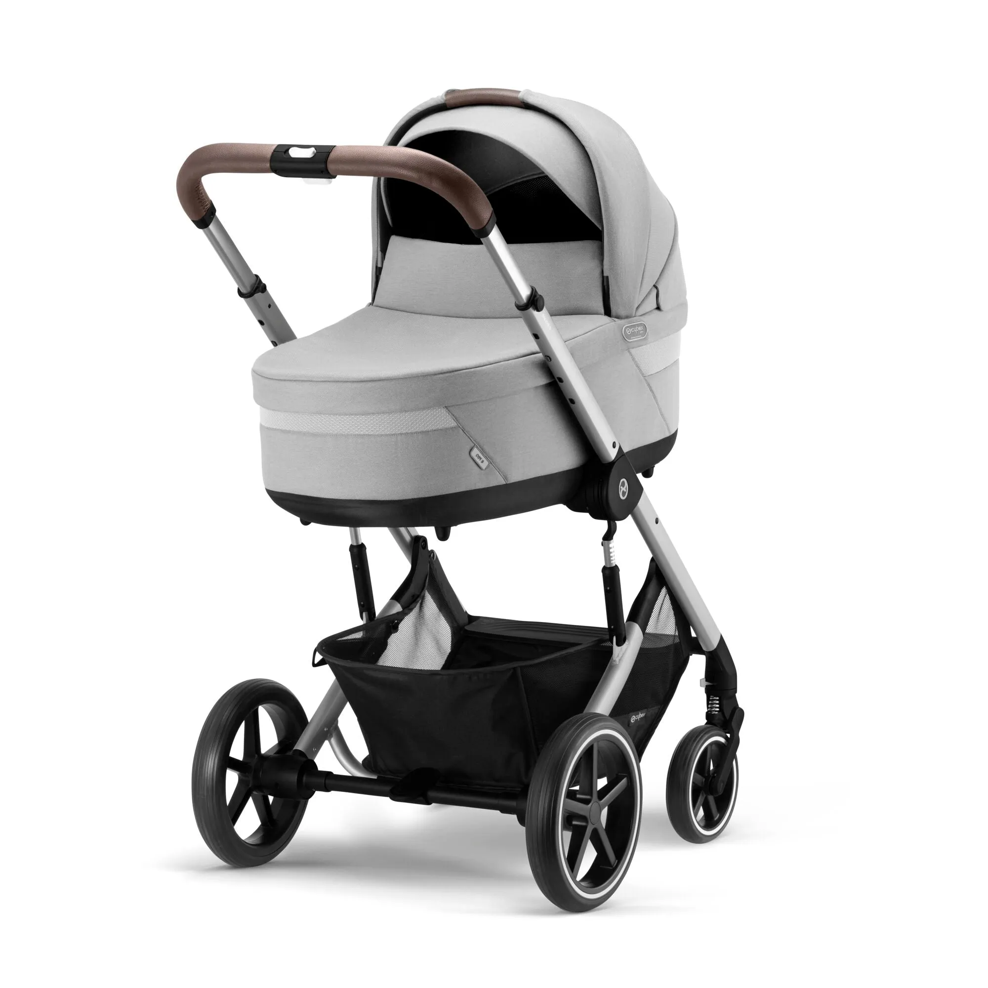 Cybex Balios S Lux Bundle with Aton B2 Car Seat & Base - Lava Grey/Silver Frame