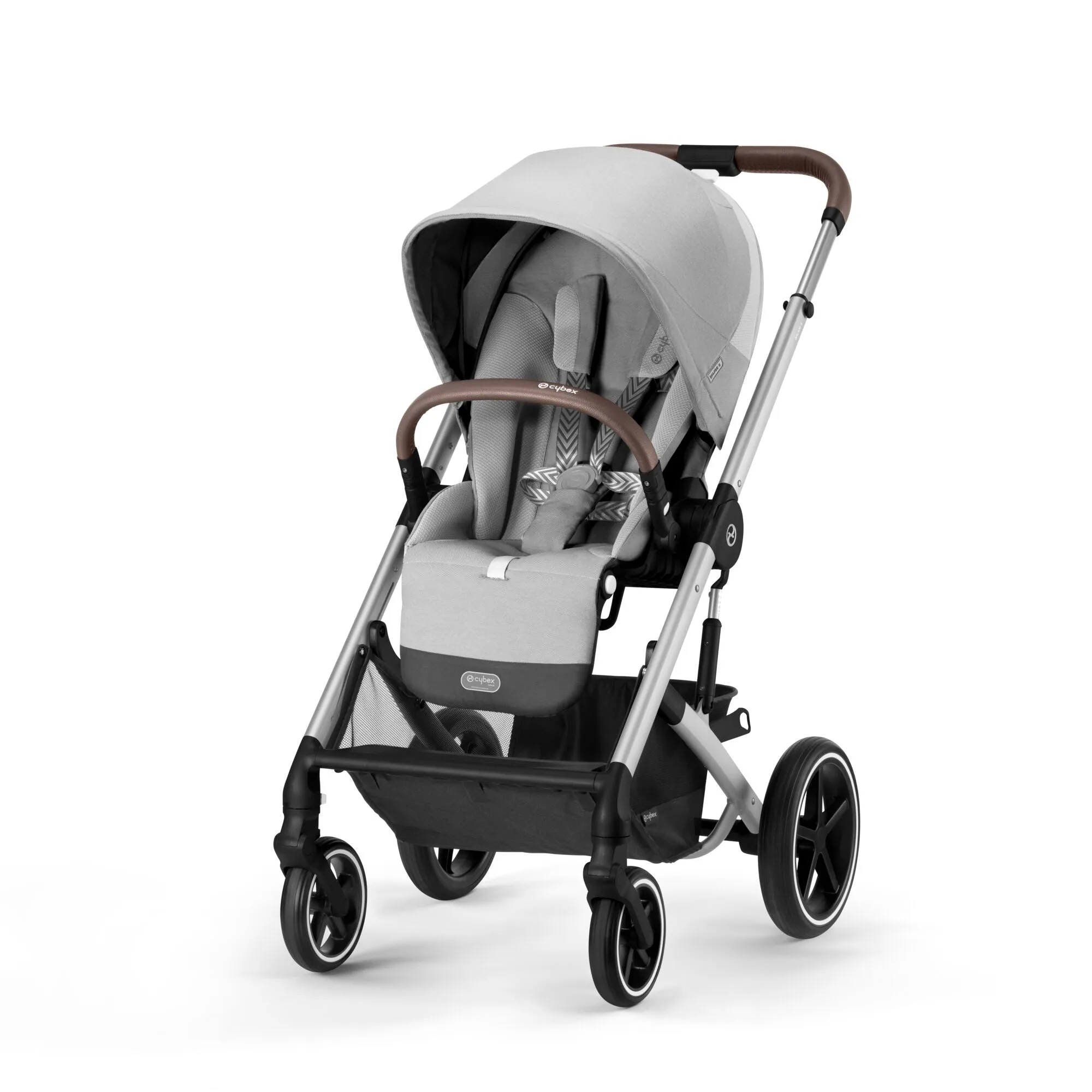 Cybex Balios S Lux Bundle with Aton B2 Car Seat & Base - Lava Grey/Silver Frame