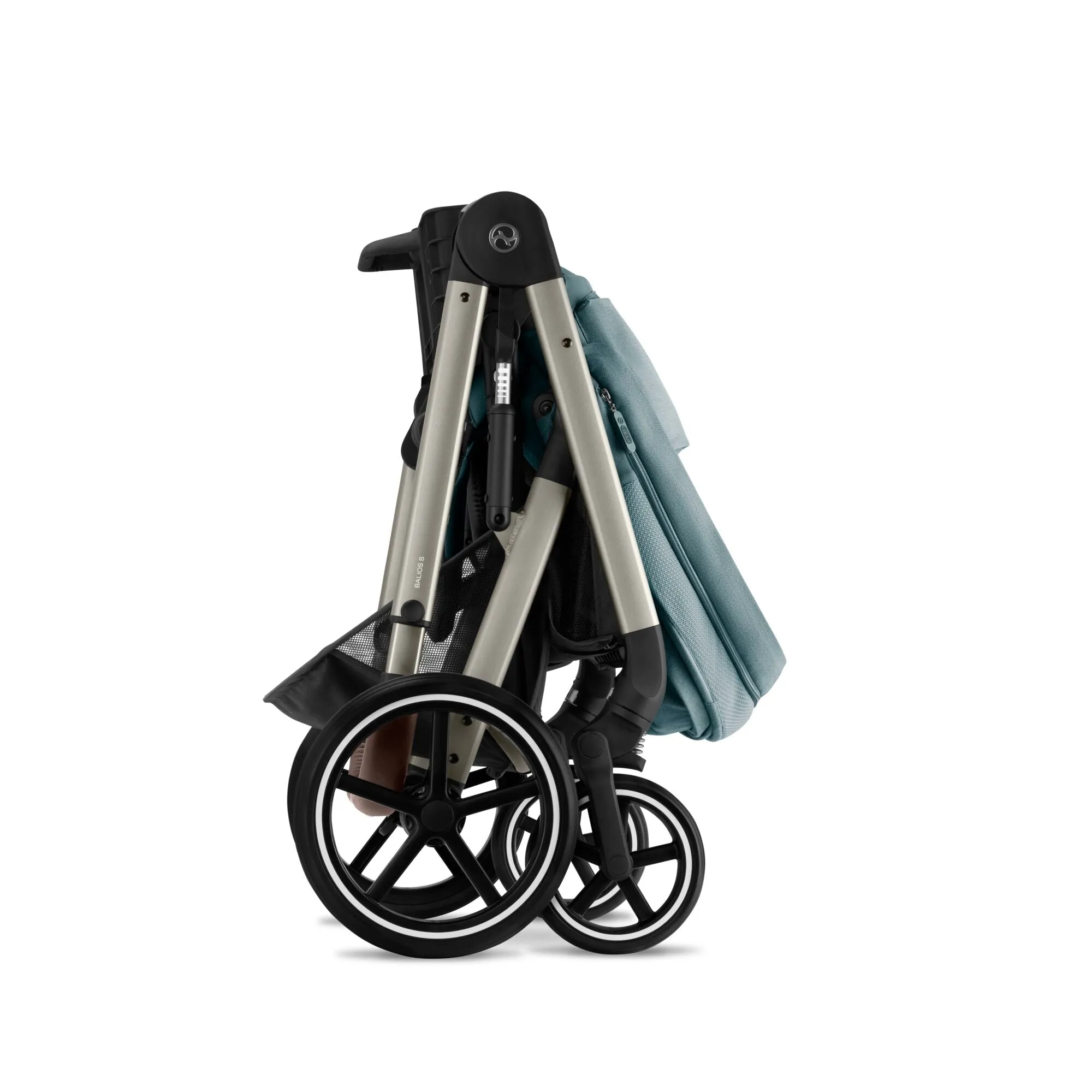Cybex Balios S Lux Bundle with Aton B2 Car Seat & Base - Sky Blue/Taupe Frame
