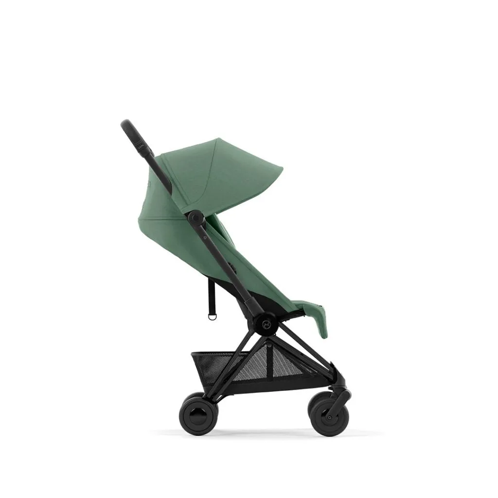 CYBEX COYA Ultra-compact Pushchair with Matt Black Frame - Leaf Green