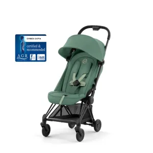 CYBEX COYA Ultra-compact Pushchair with Matt Black Frame - Leaf Green