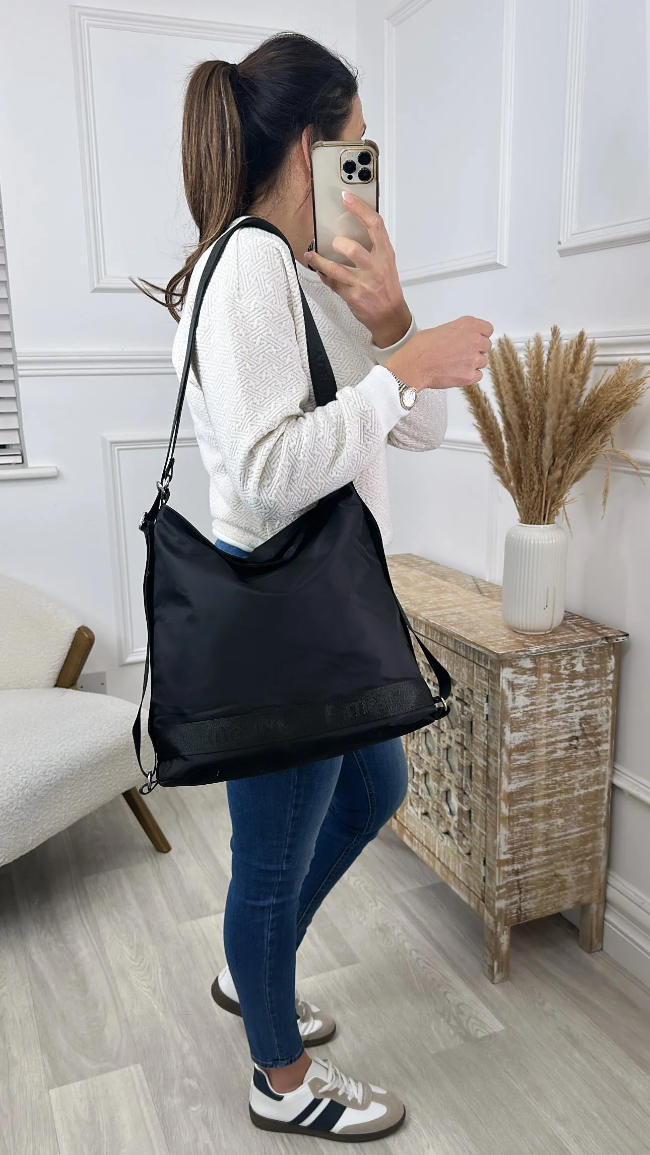 Dana Black Convertible Backpack Shoulderbag