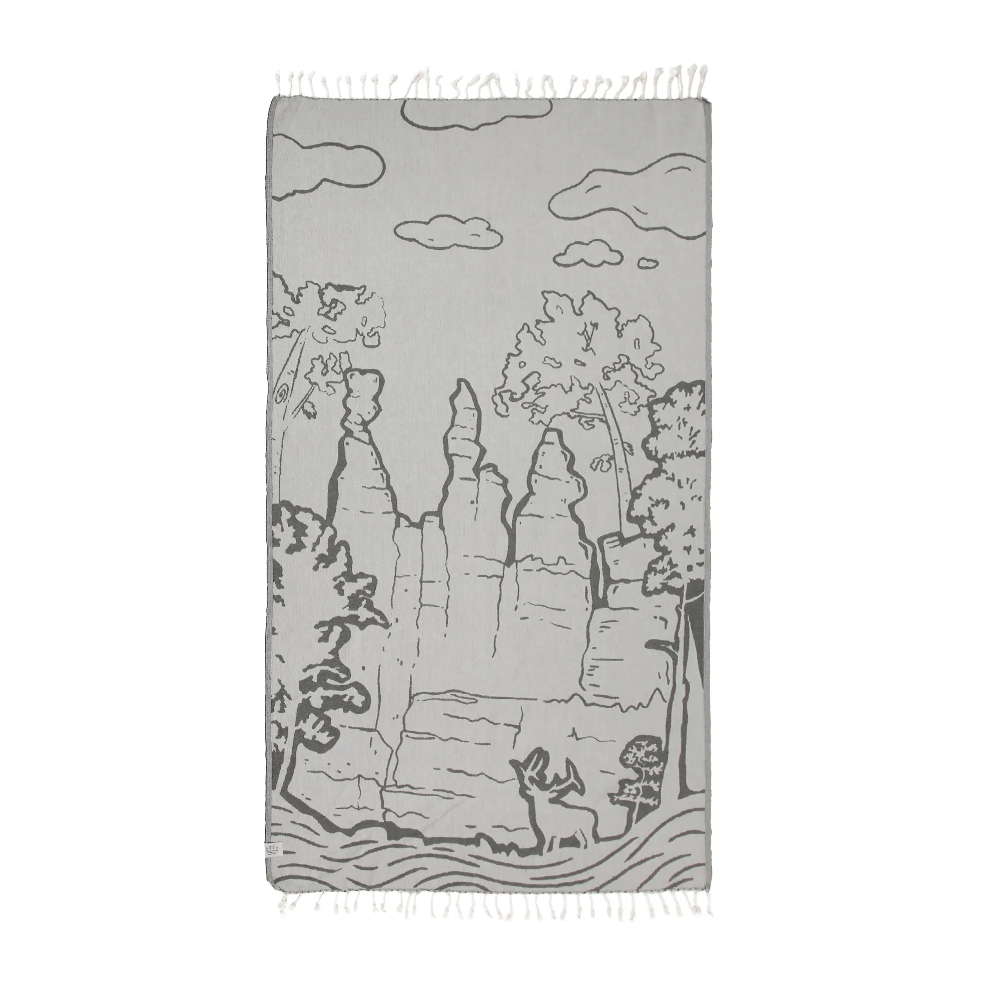 Deerfield Peshtemal Pure Cotton Beach Towel by La'Hammam