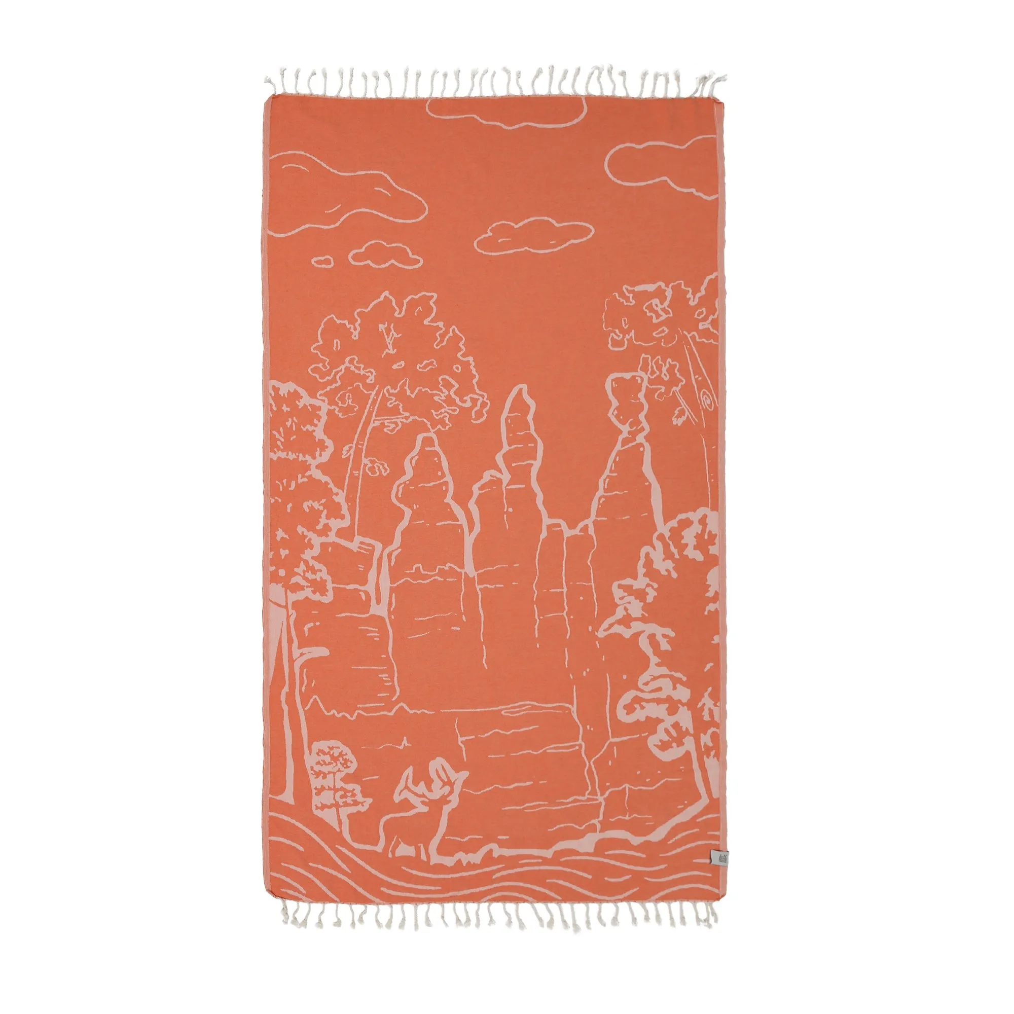 Deerfield Peshtemal Pure Cotton Beach Towel by La'Hammam