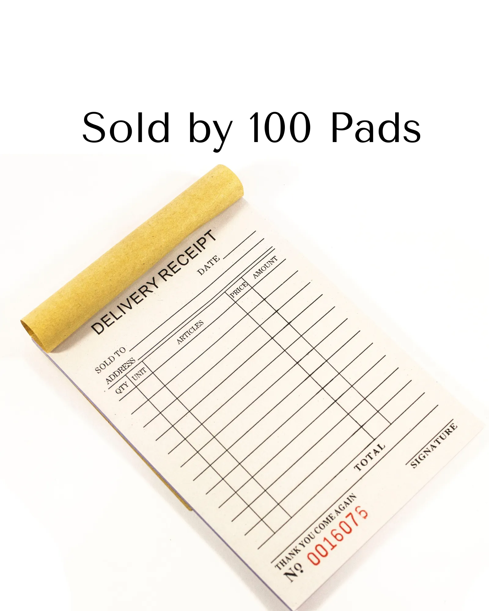 Delivery Receipt Carbonless | 100Pads 1/4