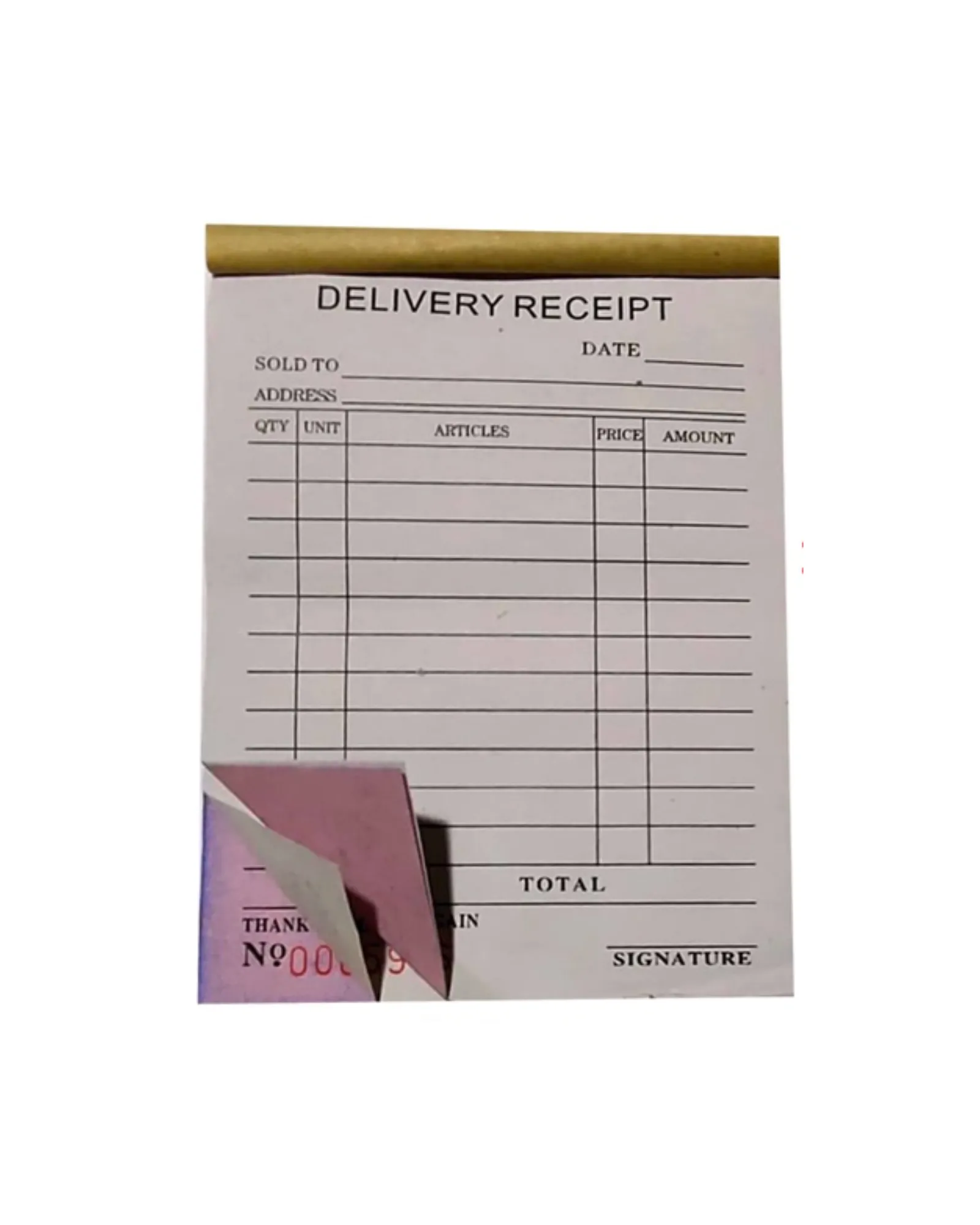 Delivery Receipt Carbonless | 100Pads 1/4