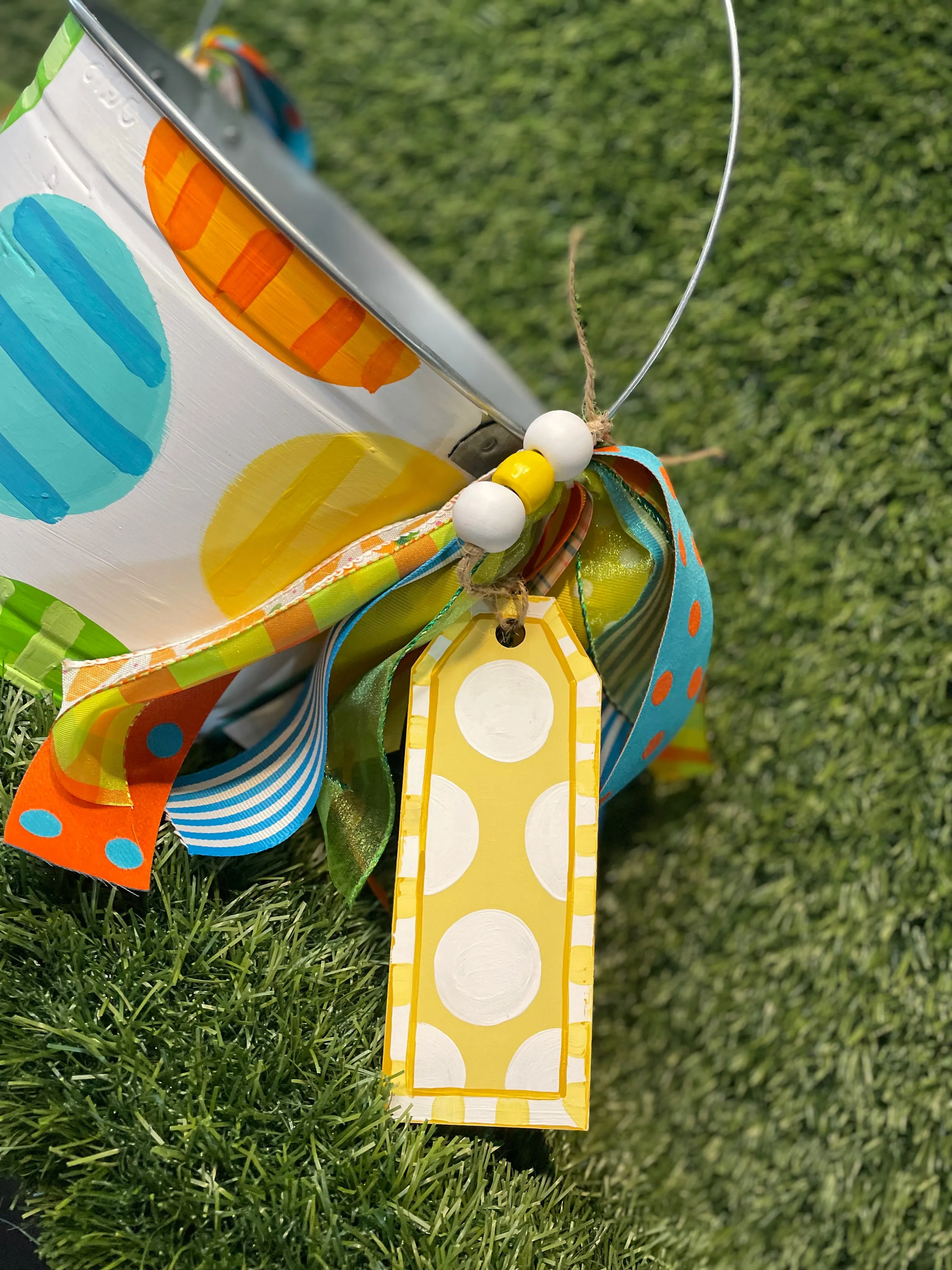 Easter Bucket Tags - Hand Painted