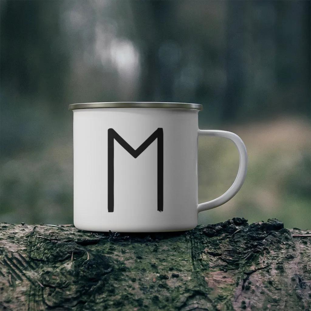 Ehwaz (Horse) Viking Rune Enamel Camping Mug