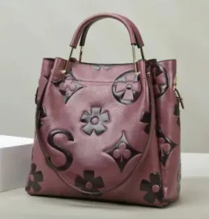 Embossed Women's Bucket Bag