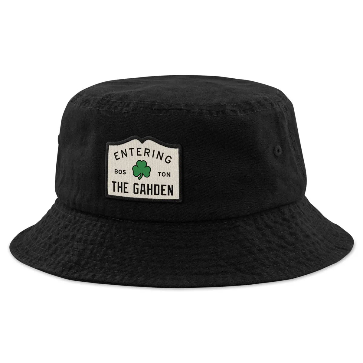 Entering The Gahden Shamrock Patch Bucket Hat