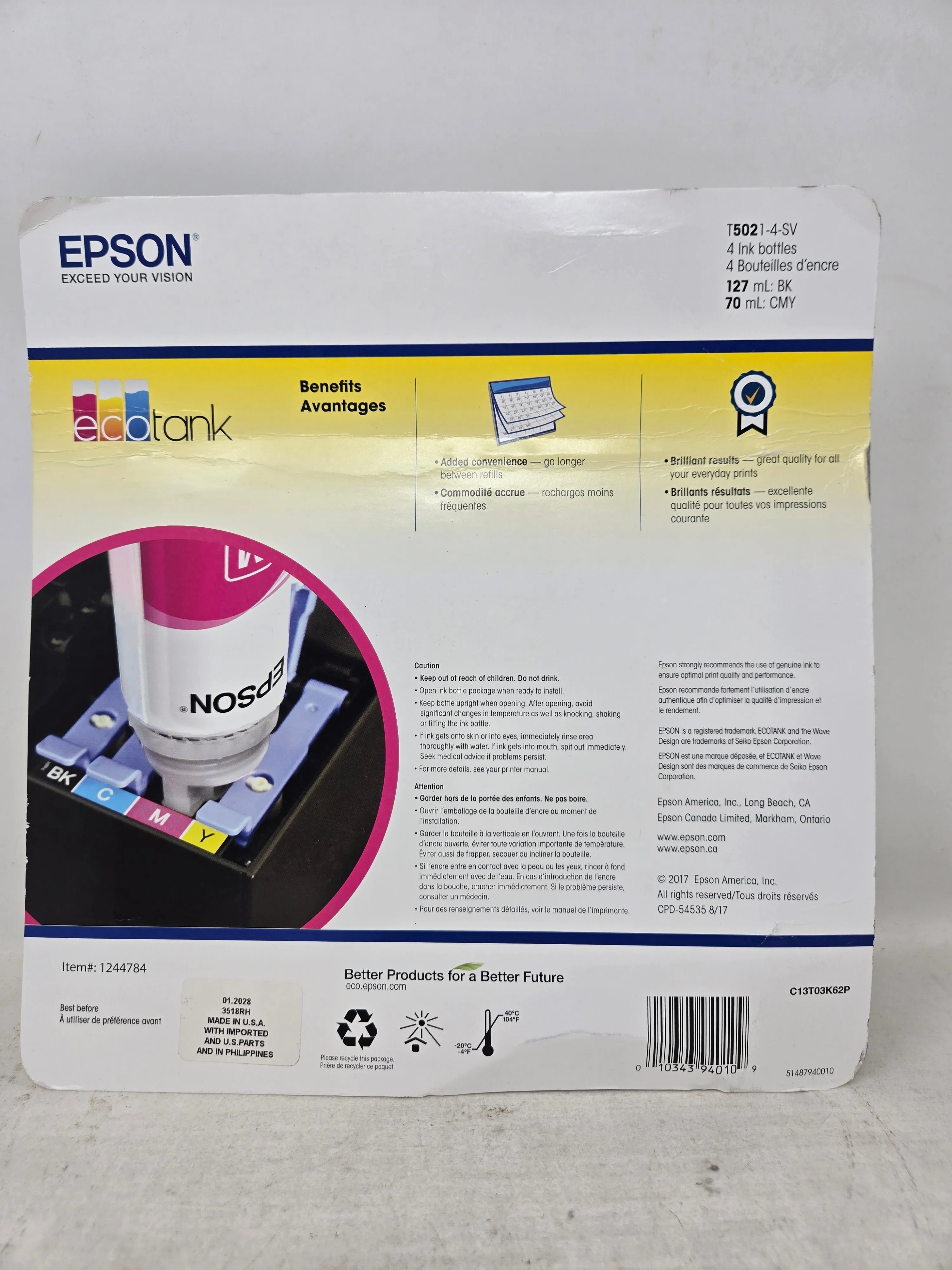 Epson 502 Ink Set Of 4 AP36