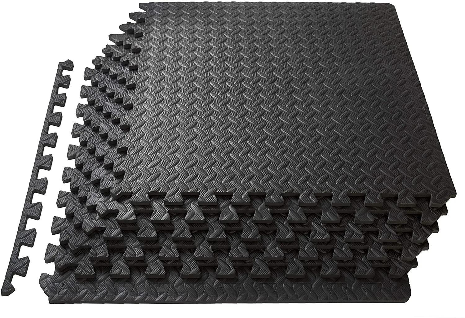Eva Foam | Gym Flooring Puzzle Mats - Black