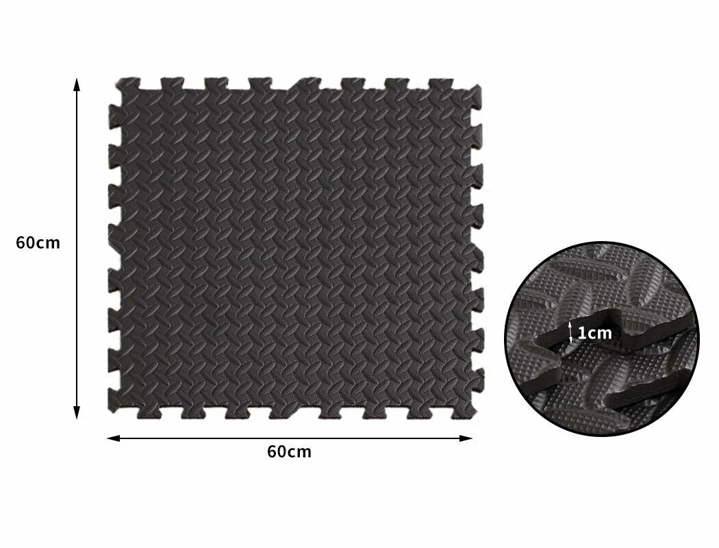 Eva Foam | Gym Flooring Puzzle Mats - Black