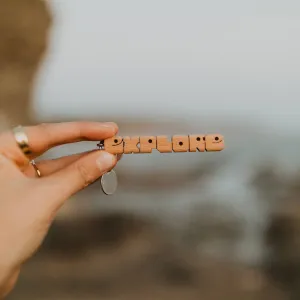 EXPLORE Wood Keychain
