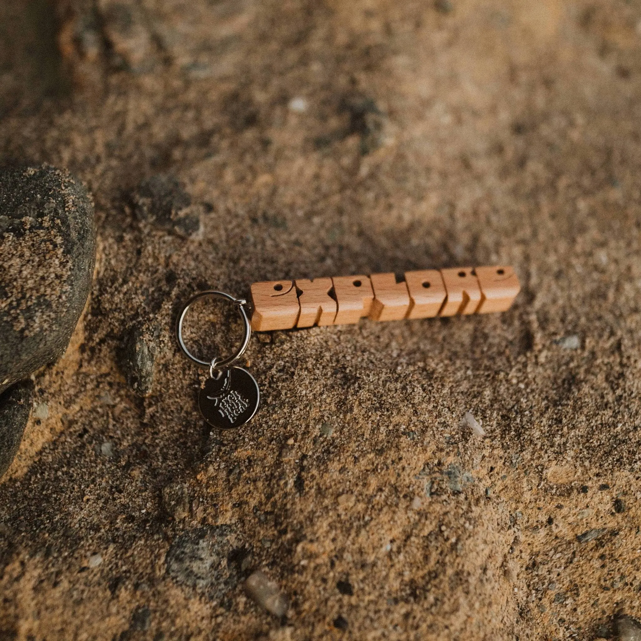EXPLORE Wood Keychain