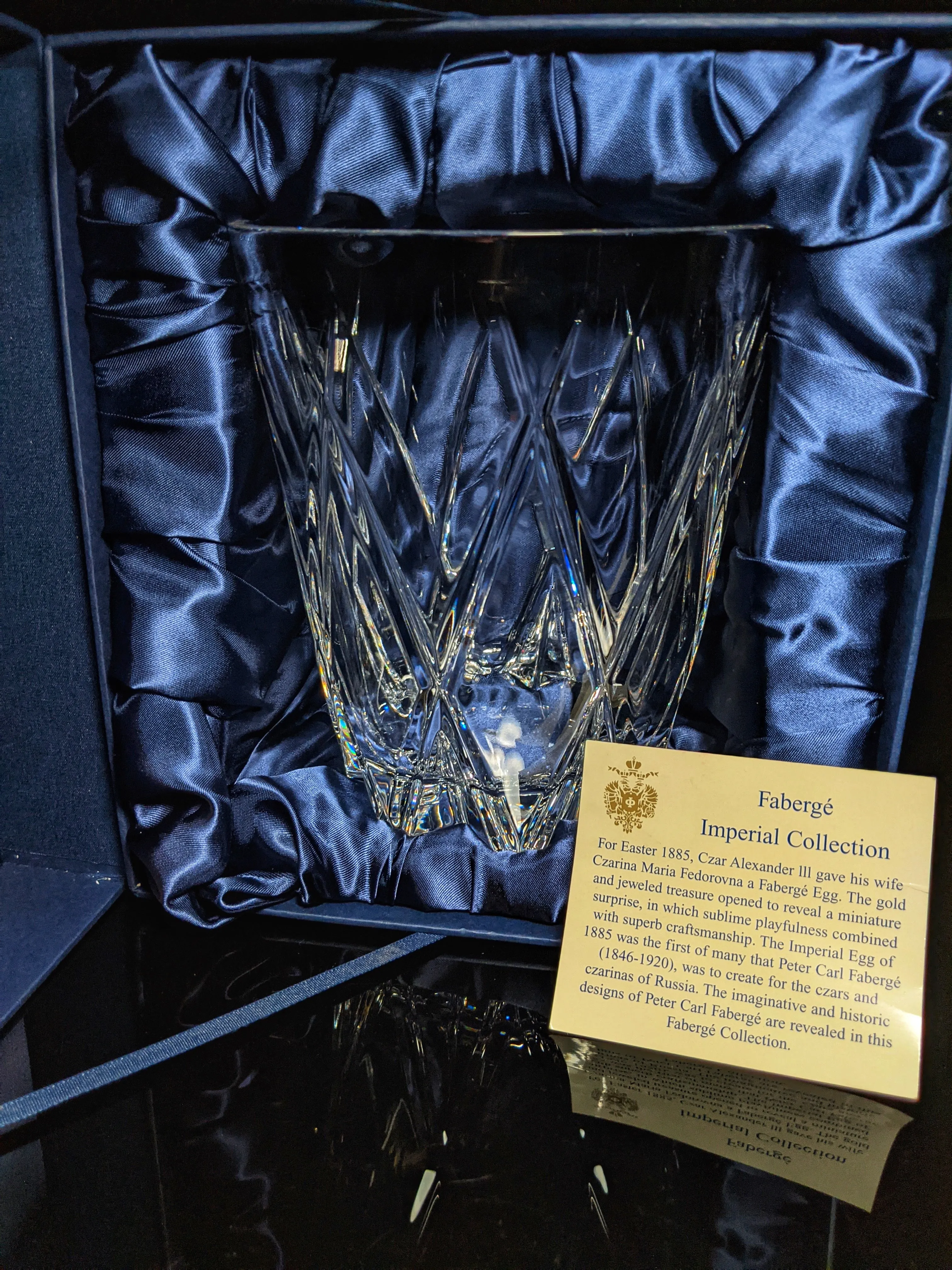 Faberge Triomphe Crystal Ice Bucket NIB