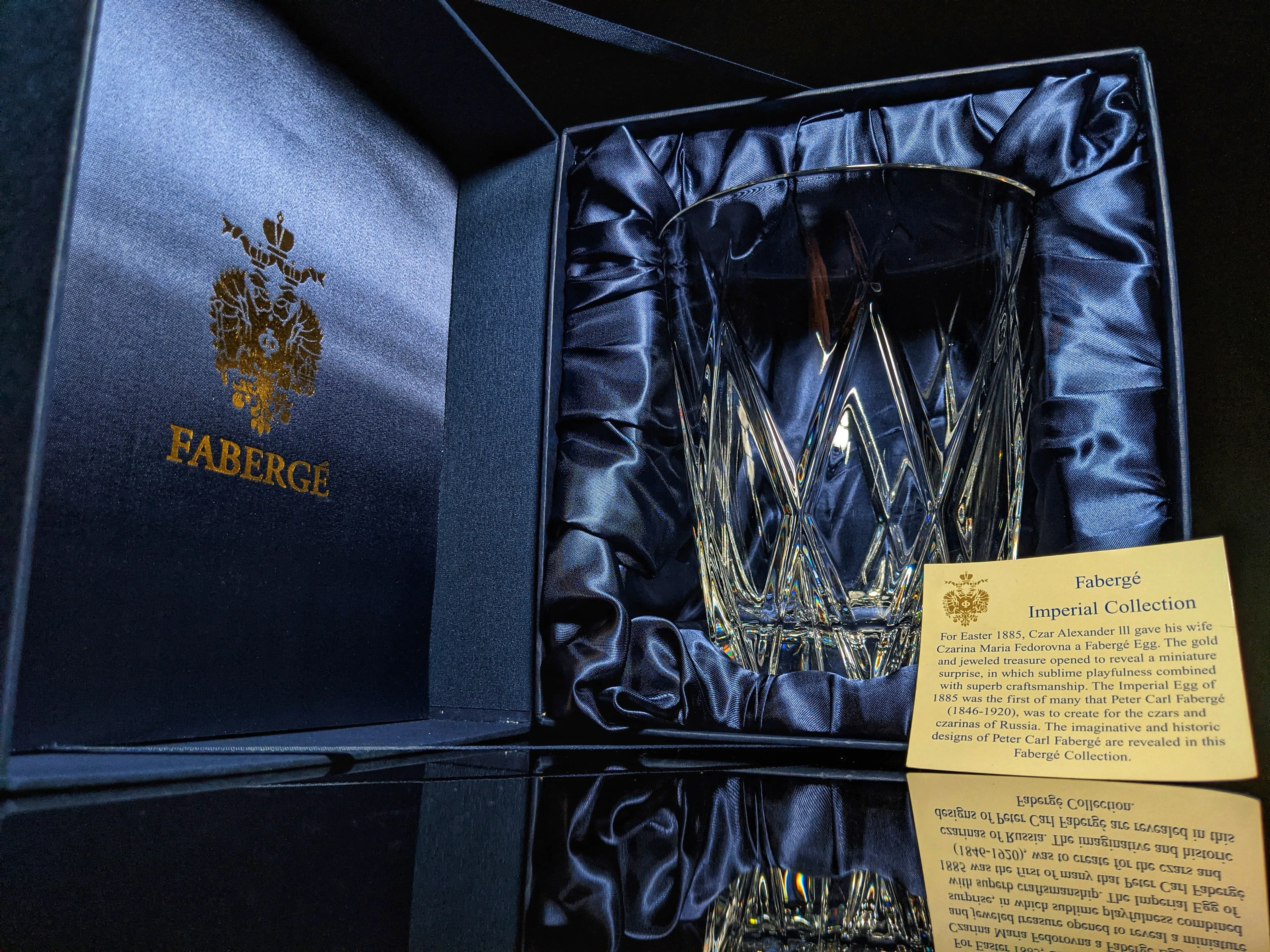 Faberge Triomphe Crystal Ice Bucket NIB
