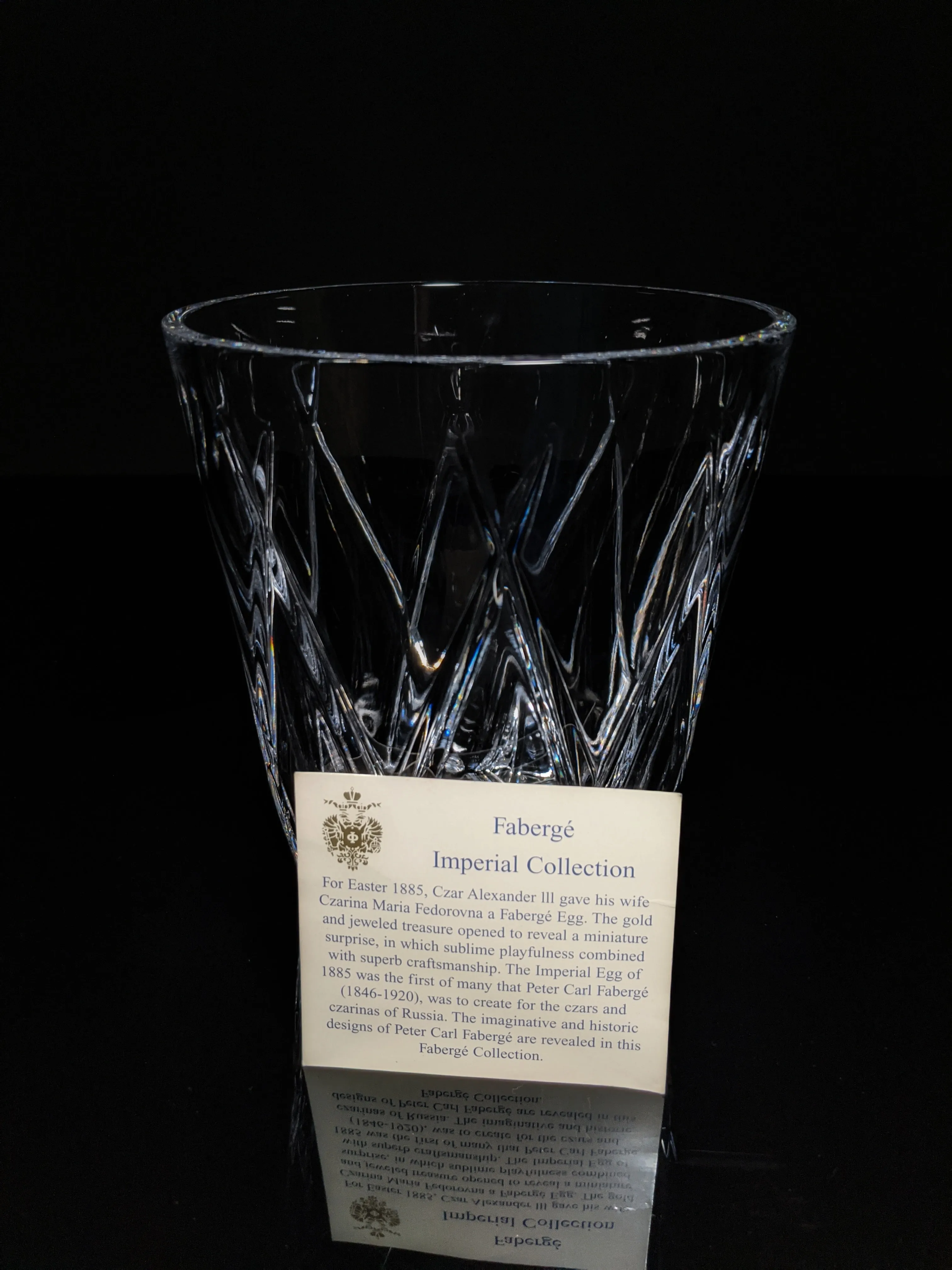 Faberge Triomphe Crystal Ice Bucket NIB